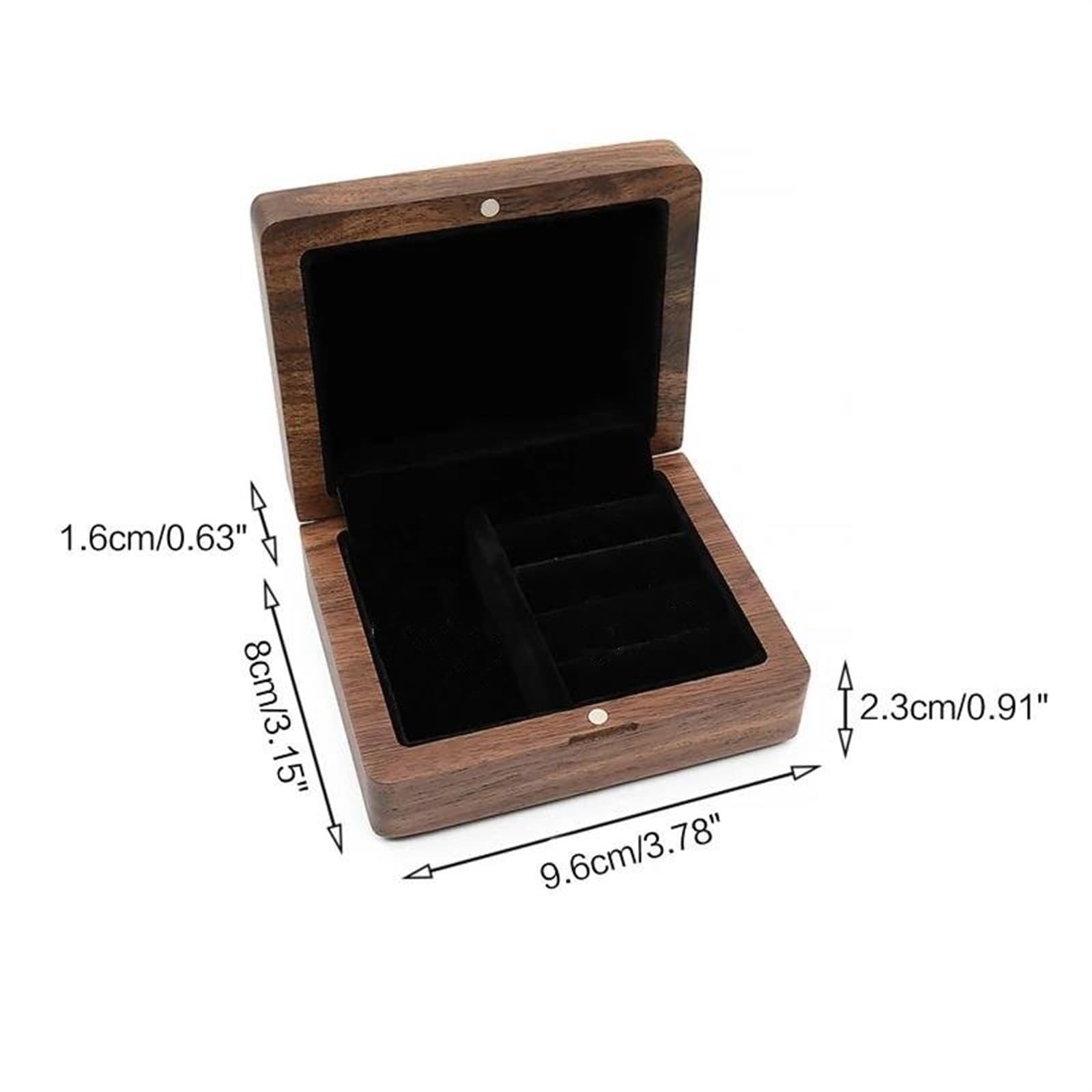 Ideias De Presentes Caja Organizadora Joyería Para Hombre Mujer Estuche Almacenamiento Joyería Contenedor Pequeño Madera Soporte Para Collar Pendientes Pulsera Caja Regalo Navidad ( Size : Black )