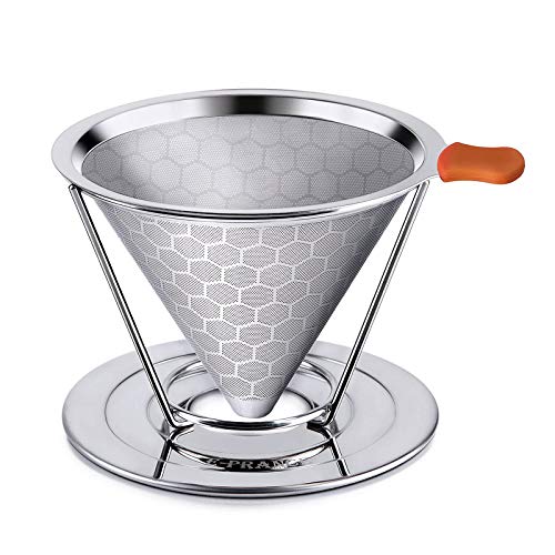 Filtre à café réutilisable en cône inox idéal pour le camping - 2