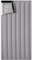 Cortina de porta com isolamento térmico, tela de cobertura de entrada de inverno, cobertor à prova de som, cortinas de privacidade, tapeçaria à prova de vento à prova d'água, proteção quente e fria,