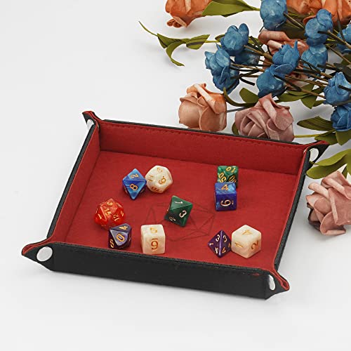Kislane Dice Tray 4 Pieces Folding Dice Tray, Felt Dice Tray Holder For Dnd, Rpg, Mtg And Other Board Games (Violet, Coffee, Green And Red) #TOP6