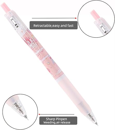 Miniatura 5 de Herramienta de deshierbe de 6 piezas para vinilo, bolígrafo de deshierbe de liberación de aire de precisión, bolígrafo de vinilo de pinpen rápido,