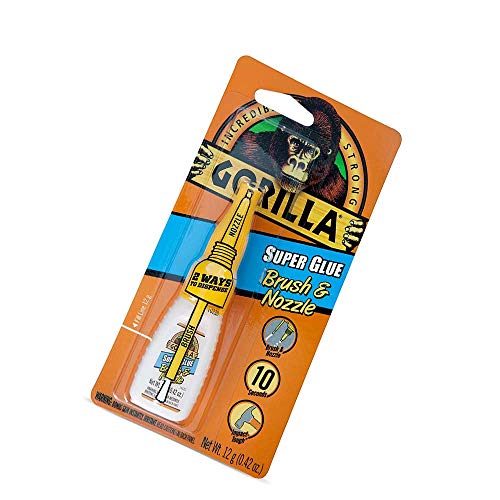 Glue with Brush & Nozzle Applicator, 12 Gram, Clear, Pack of 1 (New Version)
