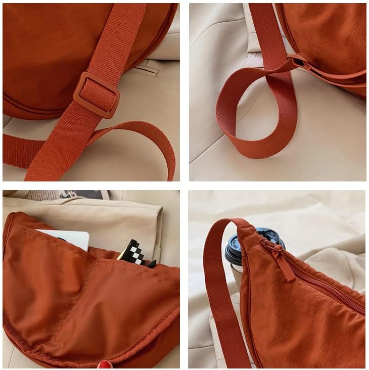 Crescent Women's Nylon Crossbody Hobo Sling Bag - Lightweight, Small Shoulder Purse - Image 4