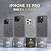 MOCCA Strong Magnetic for iPhone 15 Pro Case, [Compatible with Magsafe][13FT Military Drop Protection] Slim Translucent Matte Shockproof Case for iPhone 15 Pro Phone Case 6.1'', Titanium Gray