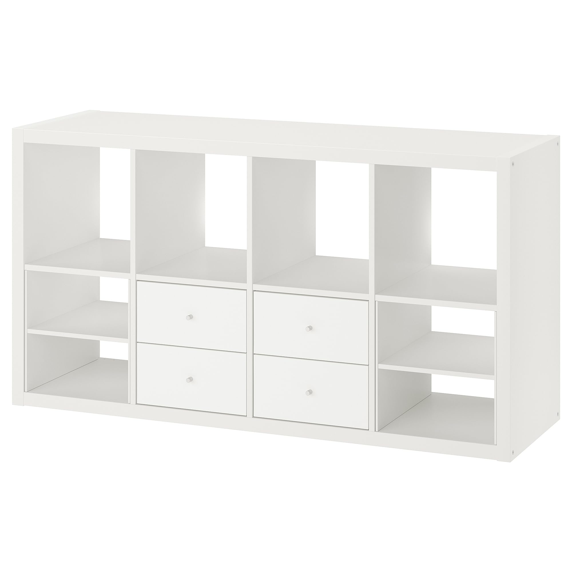 Kallax étagère avec 4 tiroirs et 2 étagères blanc 147 x 77 cm pour un rangement fonctionnel