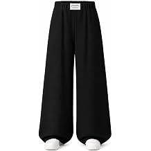 Girls Wide Leg Sweatpants Elastic Waisted Baggy Pants Loose Causal Joggers with Pockets