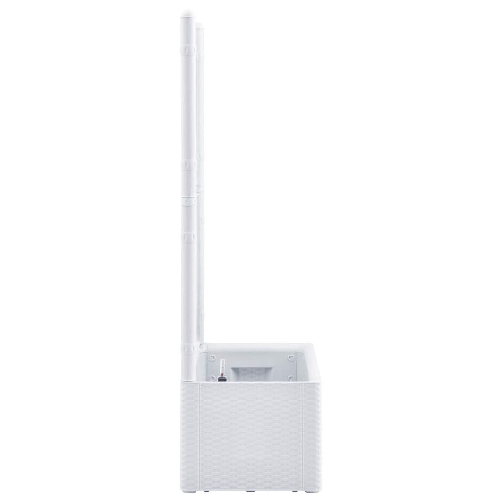 Arriate, Mesa De Cultivo, Huerto Domestico, Arriate De Jardín, Cultivo De Plantas Aromaticas, con Enrejado y Sistema de riego automático Blanco