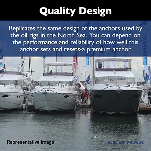 Lewmar Galvanized Steel Claw Anchor 22 Lbs. For Boats 20'-36', Bruce-Style Claw For Quick Setting, Bow Roller Compatible, Measures 21-1/4" L X 14-13/16" W X 11-1/4"H - 2020202245 #TOP6