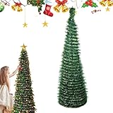 Kunstmatige Kerstboom - 150 cm Feestversiering,Opvouwbare Kunstkerstboom voor Decoratie in de Kersttijd Geschikt voor Binnen Tuin Klaslokaal Patio Keuken en Feestelijke Presentaties