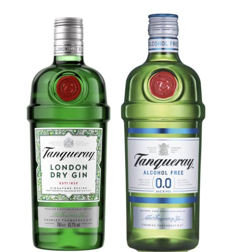 Tanqueray London Dry Gin, 700ml + Tanqueray 0.0%, 700ml Cover
