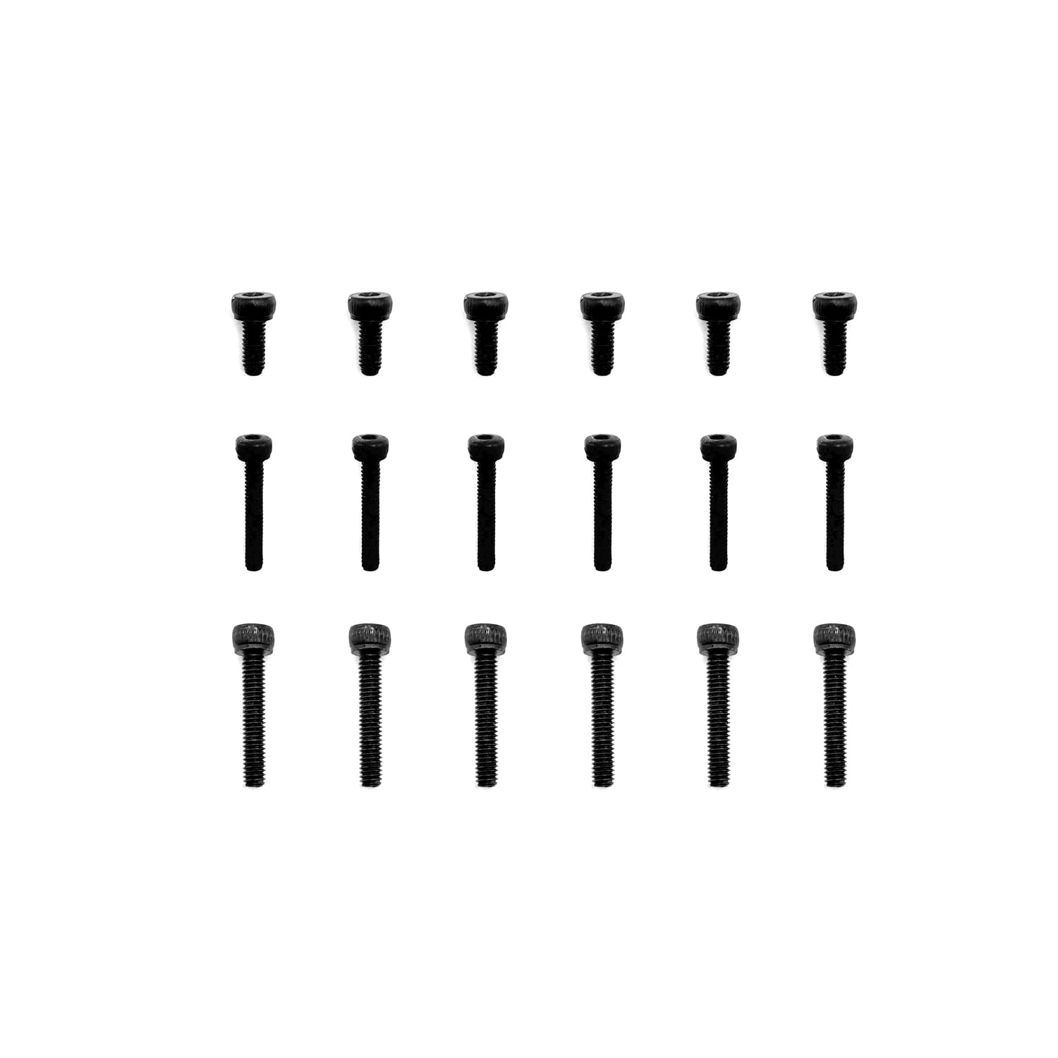 AMORIL Cap Head Hex Screw, M2*12 & Cap Head Hex Screw, M2.5 (6mm & 14mm) for RC Brushless Truck Mini 1/10 RZ001G-A,Part Number R11101