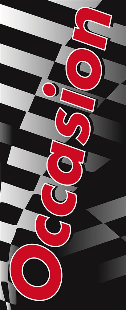 Occasion Noir 220 cm x 90 cm Drapeau pour concessionnaire automobile