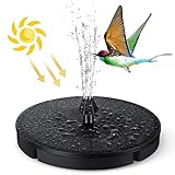 3.5W Solar Fountain Pump for Bird Bath, AGPTEK Solar Water Pump Floating Fountain Built-in 900mAh Battery with 7 Nozzles for Bird Bath Fish Tank Pond Pool Garden Outdoor Aquarium