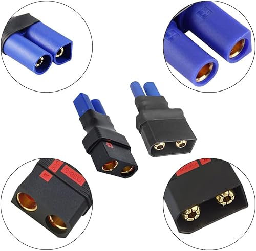 Miniatura 3 de BABUVYA QS8 hembra a XT90 macho enchufe de alta corriente Antispark Conector Aplicación con control remoto Juguetes Drone Battery Charger Etc