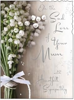 Sympathy Card (JJ4345) Sad Loss of Your Mum - Posy - Silver Embossed