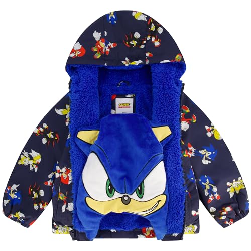 Sonic Packable Pillow Jacket - Kids Comfy Hoodie & Toddler Must Haves, Weighted Hoodie Jacket - Navy Print, Sizes 12M to 7