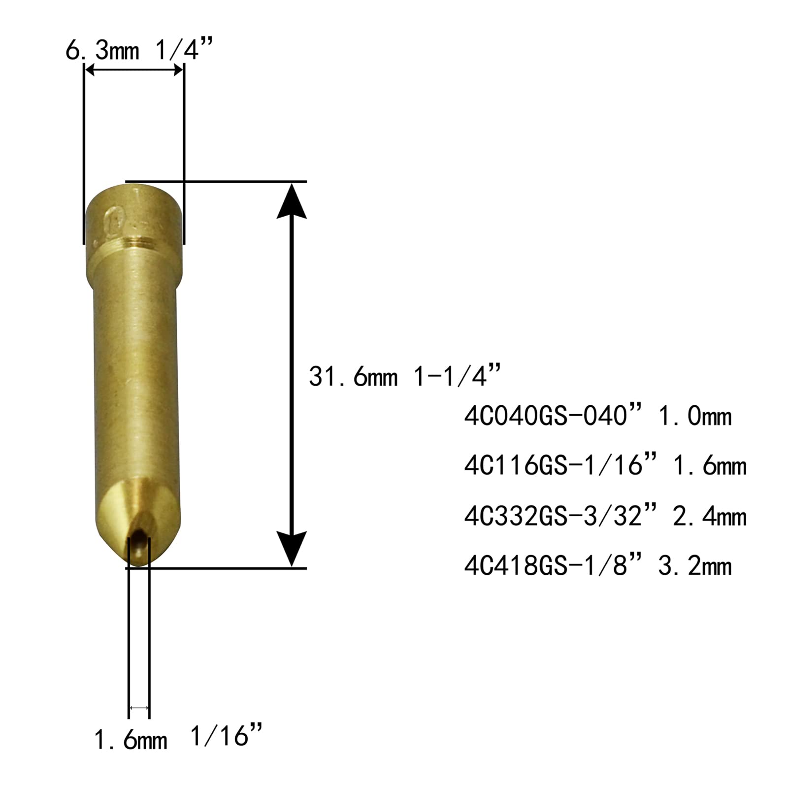 Copper TIG Welding Torch Collet Tip At ₹ 250 In Pune | ID: 2854382705462 - Foto 10