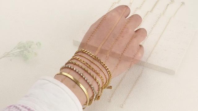 3 Pièces Chaîne Bracelets Or Femme Réglable Empilables Bohèmes Bracelet