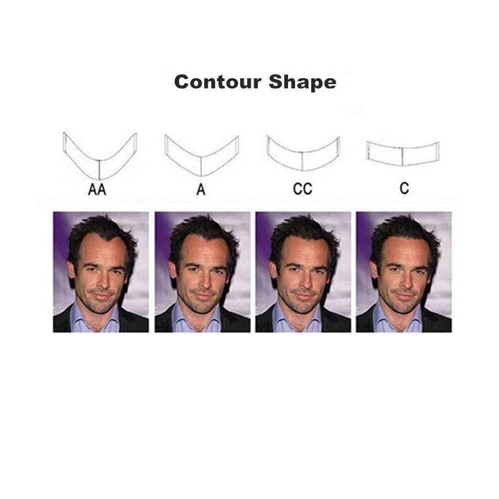 FACE MIRACLE Mens Toupee Full French Lace Hairpieces Soft Swiss Lace Toupee for Men Natural Hair Wigs for Men Bleached Knots Hair Units 7 * 9" #310 3# DARK BROWN WITH 10% SYNTHETIC GREY