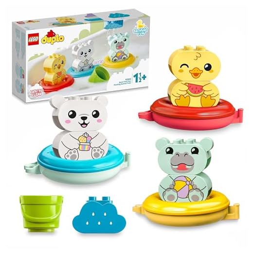 LEGO DUPLO Bath Time Fun: Floating Animal Train - Bath Toy for 1+ Year Old Girls & Boys - Toddler Learning Toys incl. Hippo, Duck & Polar Bear Figures - Baby Gift Idea - 10965