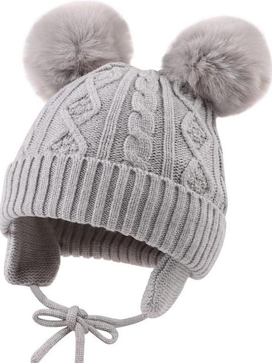 Baby Boys Girls Super Cute Warm Winter Woolen Skull Beanie Cap with Fur Inside| Double Pompom Baby Hat (Age: 6 Months to 6 Years)-image-17