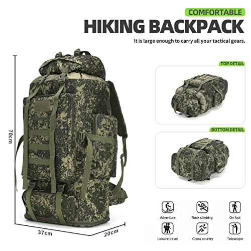 Mochila táctica impermeable de 100L para senderismo y camping miniatura 4