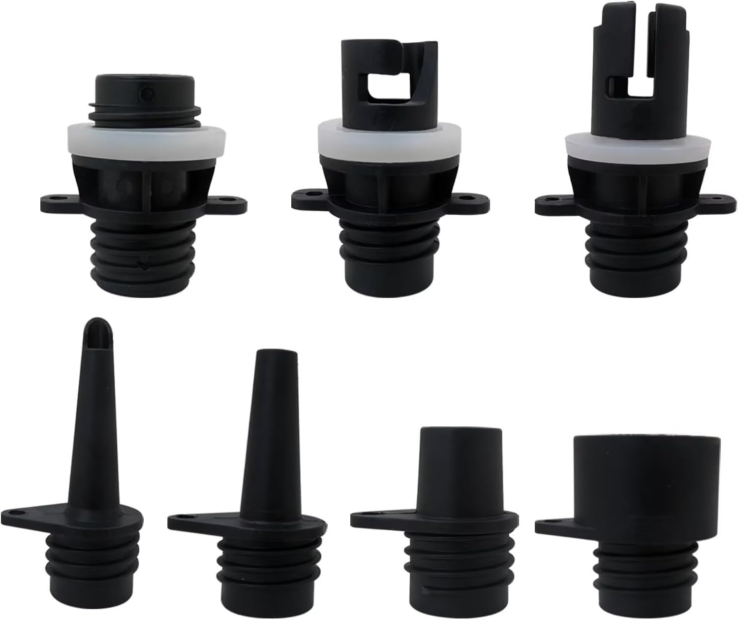 Paddle Board Pump Adapter Set, 1 Sup Pump Hose 7 Sup Air Nozzles, Sup Pump Replacement Parts, Paddleboard Electric Air Pump Accessories Attachment for Inflatable Boats, Rafts, Kayak