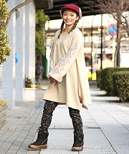 Amazon Co Jp チチカカ ミル起毛ナバホ刺繍ワンピース Gwjbd249 服 ファッション小物