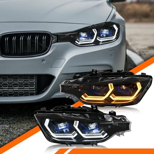 Headlights for 2013-2018 BMW F30 F31 320i 328i 330i 340i 3 Series 4dr sedan Front Lamp (For LED Model)