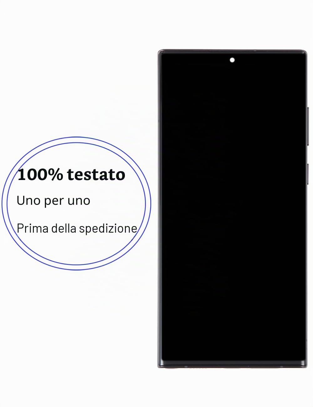 Display Schermo per Samsung S22 Ultra S908B S908B/DS TFT Nero con Cornice | Senza Impronte Digitali，con kit di riparazione，TFT LCD，HD Display，Sostituire lo schermo,Schermo non Curvo,EU Version