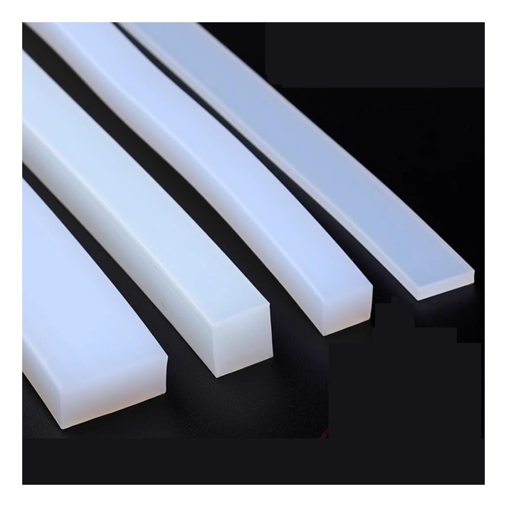 Zuoahbdt 10X30mm Silicone Foam Seal Weather Strip, Square Silicone Rubber Seal Strip White 1M Multiple Sizes(10X30mm)