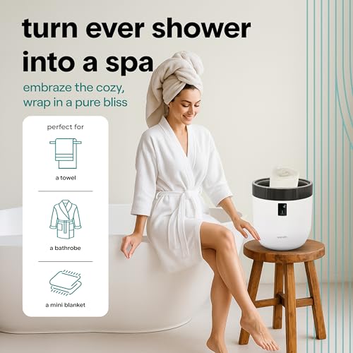 SereneLife Towel Warmer Bucket – Countertop Mini Towel & Blanket Heater with Timer, Auto Shut-Off, Customized Fragrances, Fits Robes, Blankets & PJS by SereneLife - Image 6