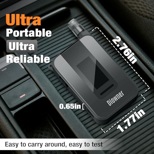 Rechargeable Breathalyzer, 2026 Upgrade Breathalyzer with LCD Digital Display & 10 Reusable Personal Mouthpieces, Portable Alcohol Breathalyzer Tester with Advanced Sensor for Car/Home Use (Gray) - Thumbnail 7