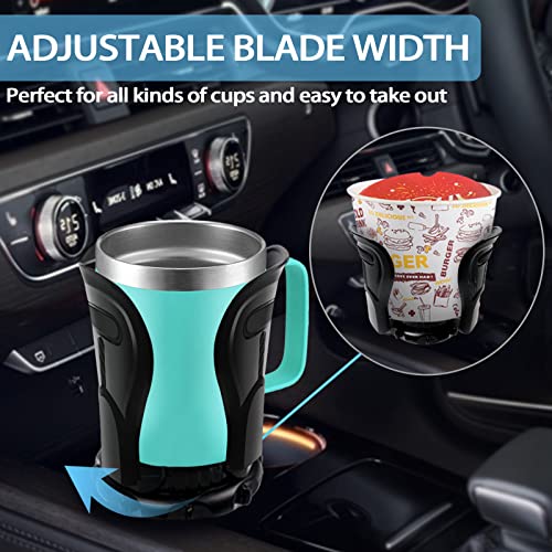 Esolnk Car Cup Holder Expander Adapter Adjustable Upper & Base, Compatible 18-64 Oz With Nalgene, Yeti, Hydro Flask, Cup Holder Expander For Car Fit Large Bottles Mugs In 2.6"-6.3" #TOP1