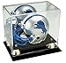SAFTGARD SUPPLIES Deluxe Acrylic Mini Helmet Display Case w/Mirror Back & Gold Risers