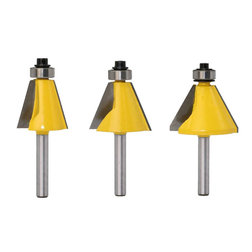Set Di 4 Punte Per Fresatrice Da 1/4, Utensili Per Fresatura Fai Da Te Per La Lavorazione Del Legno Con Cuscinetto Superiore Fresa Per Fresatrice Con Gambo A Filo 92428127