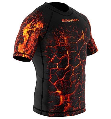 SMMASH INFERNO Camiseta de manga corta para hombre para MMA, UFC, BJJ (XXL)