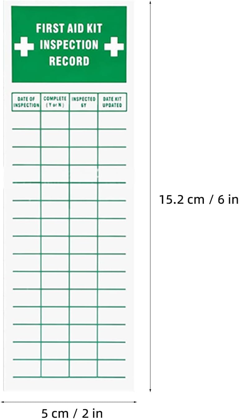10pcs First Aid Kit Inspection Record Stickers