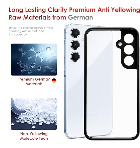 Image of Thermoplastic Polyurethane Case For Samsung Galaxy A55 5G,[Anti-Yellowing Technology] [Military Grade Drop Protection] Shockproof Case Slim Hybrid Phone Case -Carbon Black