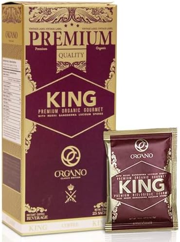 ORGANO King of Coffee, 100% Certified Ganoderma Lucidum (25 Sachets)