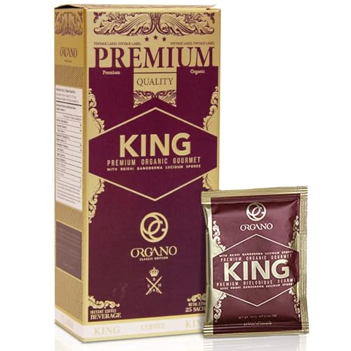 ORGANO King of Coffee, Organic Premium Ganoderma Lucidum (25 Sachets)