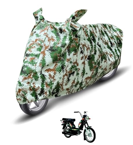 Image of Auto Hub Waterproof Scooty Cover Compatible with Kinetic Luna Dustproof, UV Protection Two Wheeler Scooty Luna Cover - Forest