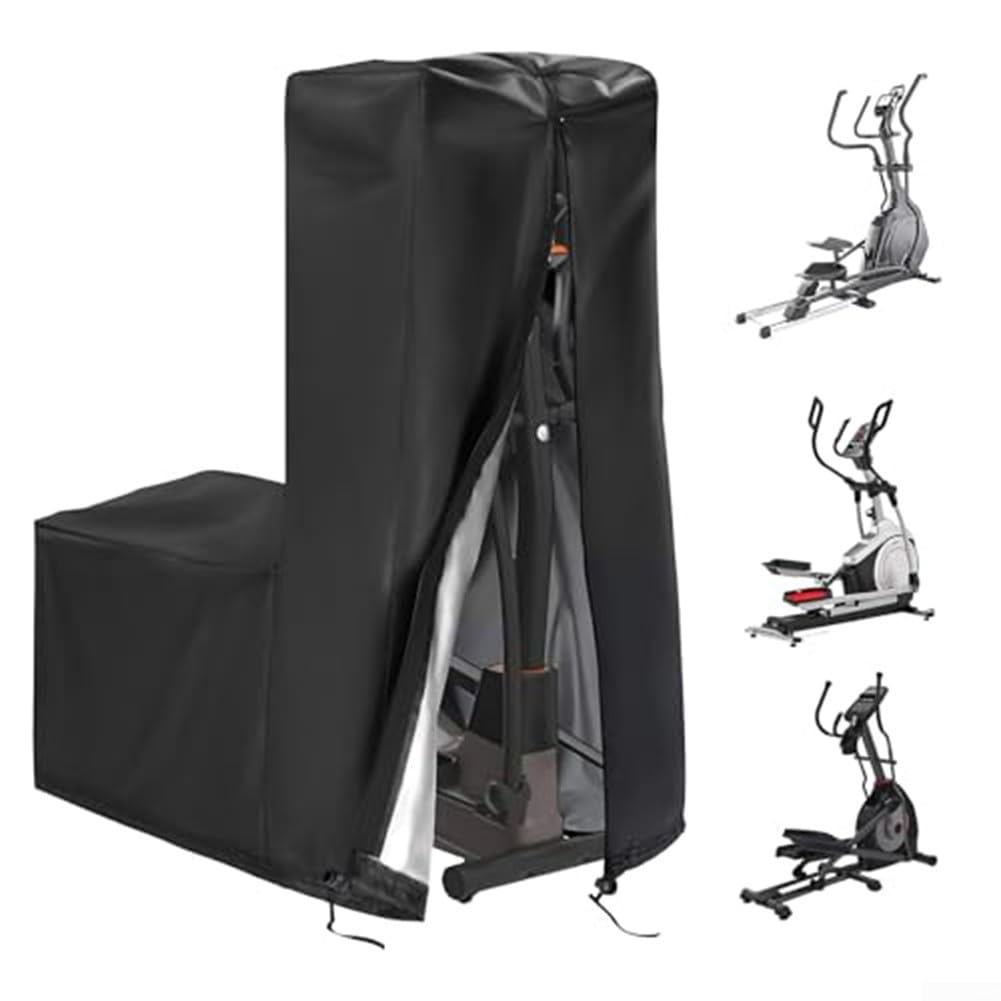 HpLive Ellipsentrainer Abdeckung Wasserdicht 420D Oxford Schutzhülle für Crosstrainer Fitnessgeräte, Schwarz(206 * 94 * 160cm)