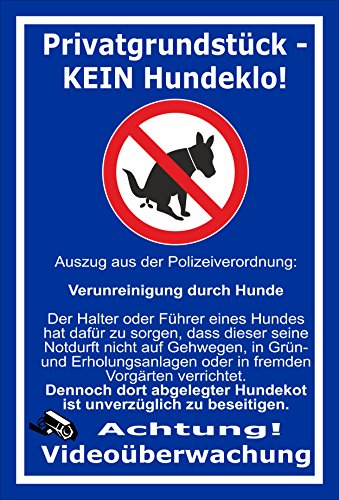 Melis-Folienwerkstatt Schild - Privat - Kein Hundeklo - 15x10cm - 3mm Hartschaum 20 VAR S00187-032-F