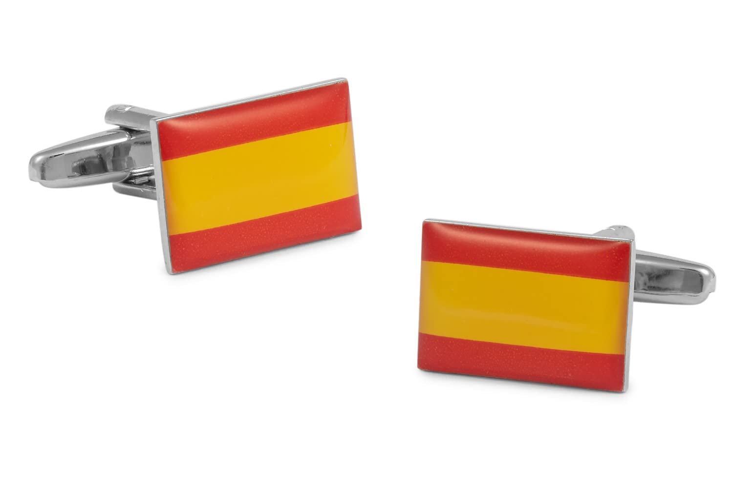 Gemelolandia | Gemelos para Camisa Bandera Colores de España Gemelos Originales Para Camisas | Para Hombres y Niños | Regalos Para Bodas, Comuniones, Bautizos y Otros Eventos