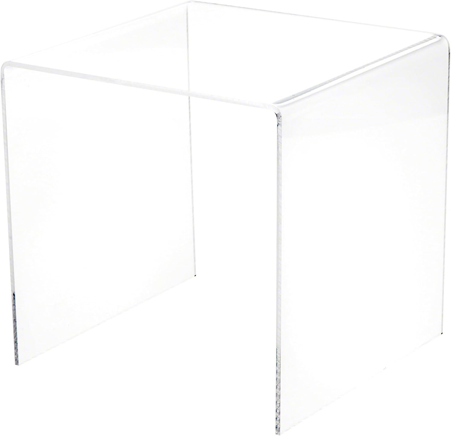 Plymor Clear Acrylic Square Display Riser, 5" H x 5" W x 5" D (1/8" thick) (6 Pack)