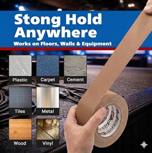 Image of Gaffer Power Proudly Made in The USA, Real Professional Grade Gaffer Tape, Heavy Duty Gaffers Tape, Non-Reflective, Multipurpose. 2 Inches x 30 Yards, Tan