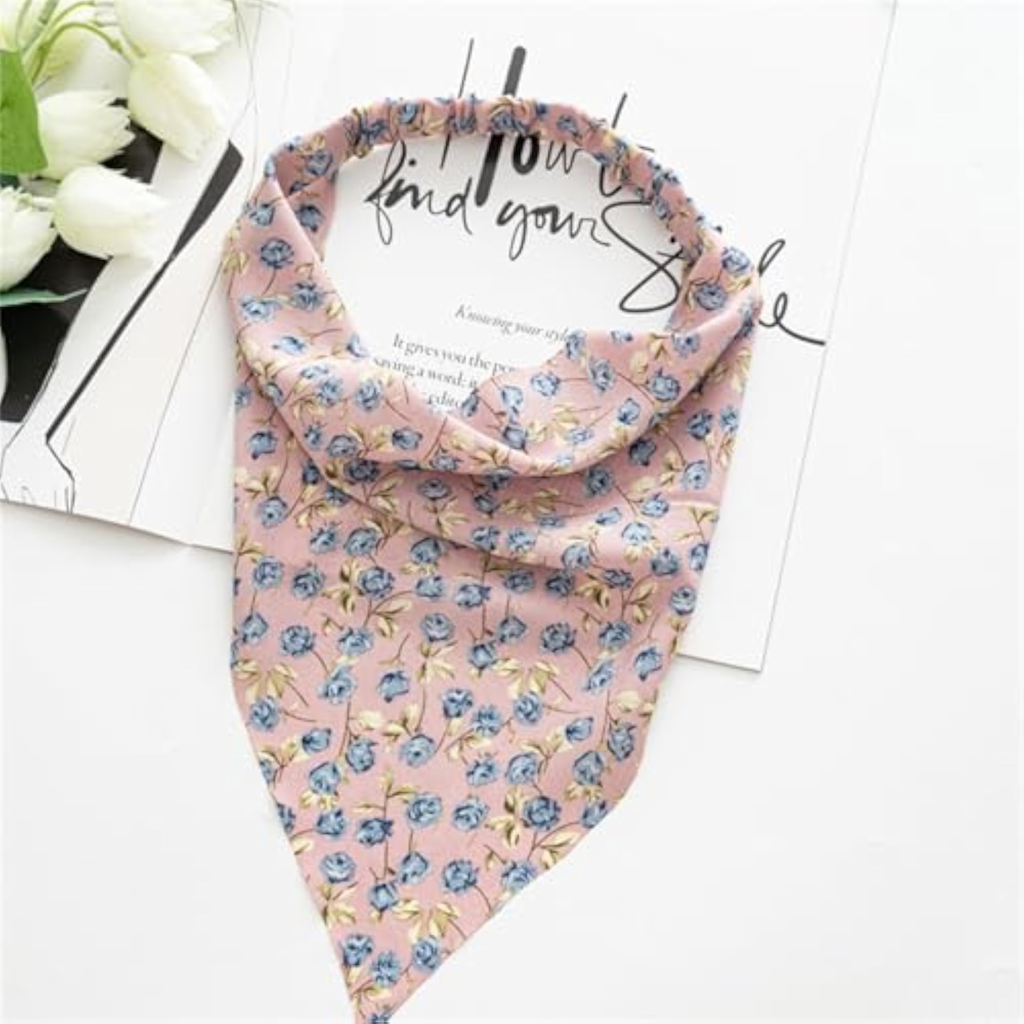 2pcs Floral Chiffon Headbands, Soft Boho Hair Accessories