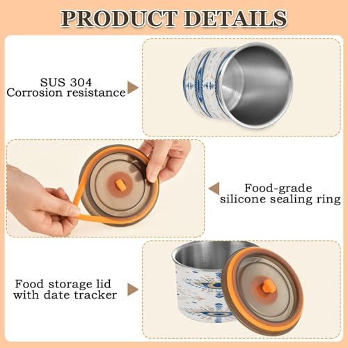ATTX Lata de Café Acero Inoxidable 900ml con Tapa Hermética miniatura 4
