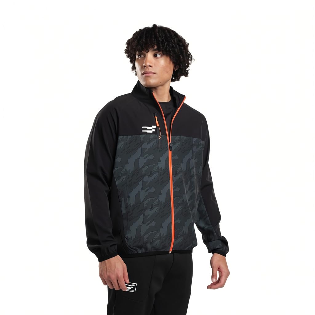 Men's Quantam Track Jacket for Gym & Sports – Stretch Poly-Spandex Training Top, Camo Print Design, Zipper Pocket, Athletic Fit Workout Jacket-picture-47